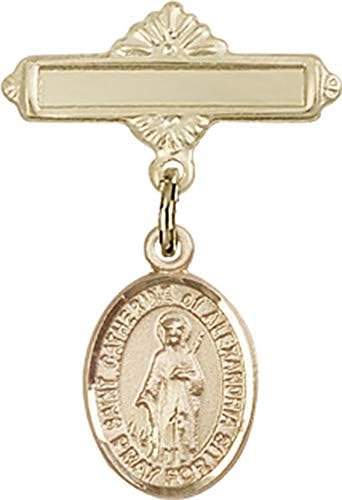 Детски икона Jewels Мания с чар Св. Екатерина Александрийската и полирани игла за бейджа | Детски икона от