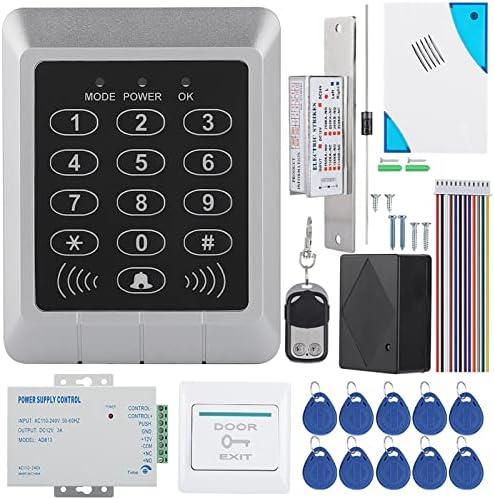 Комплект система за контрол на достъп с клавиатура Автоматично заключване на вратите 125 khz електронна карта за входната