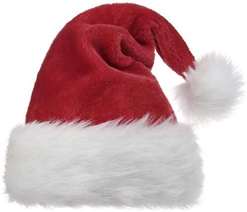 EEkiiqi 3 Опаковки Delux Adult Chistmas Hat Шапка на Дядо Коледа за Възрастни Доставка за Коледно парти