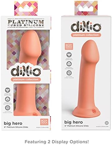 Продукти Pipedream - Колекция Dillio Platinum - Силиконов Вибратор Big Hero 6 инча с платинен покритие - Прасковен