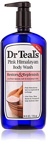 Препарат за измиване на тялото Dr Teal's, 2 опаковки (само за 48 течни унции) Розова Хималайска