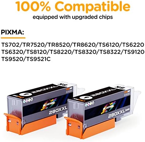 PGI-280 XXL подмяна Съвместима за Canon 280 PGBK, Висока производителност, които се използват за принтери Canon PIXMA TR8520