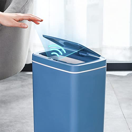 XBWEI Автоматичен сензор за Индукция кофа за Боклук Домашни Кофи за боклук Кухня, Баня Електрически Тип Сензорно кофата за Хартия кофа за боклук (Цвят: синьо размер: к?