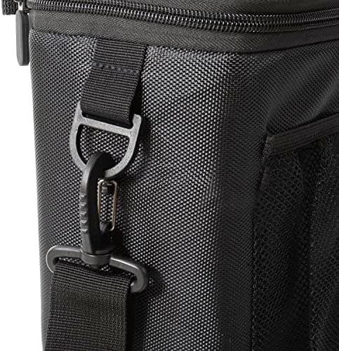 Малка черна чанта за аксесоари Ronoto River с трубным звук - с мека и регулируема пагон и мрежесто джоб - В