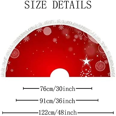 Голяма Престилка за Коледно Илюстрация на Коледно 48 См Подложка за Поли във формата на Дърво Празнична Парти