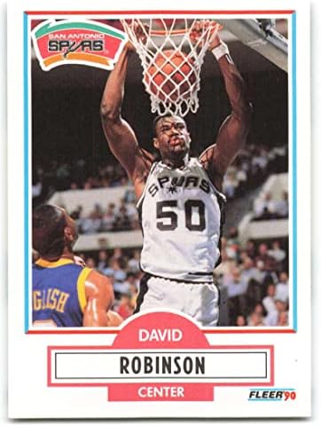 1990-91 Fleur №172 Дейвид Робинсън, ню Йорк, Ню Йорк-Сан Антонио Спърс, Лицензирана баскетболно карта НБА