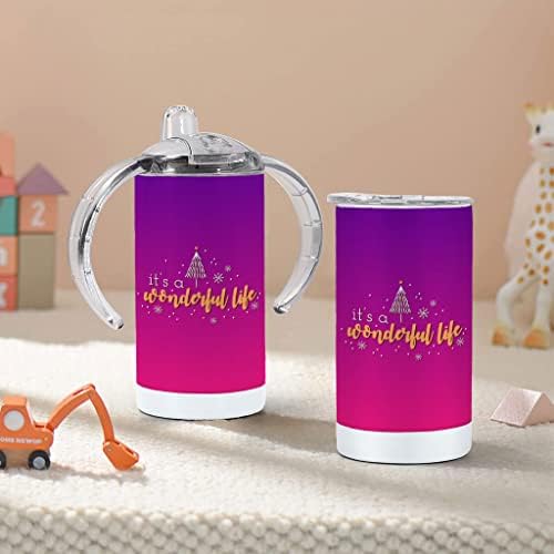 Чаша за Sippy Това е една чудесна живот - Коледна Елха, Дизайн на Детски чаши За Sippy - Графична чаша за Sippy