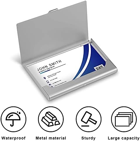 Aurora Reflections Визитница за лична карта, калъф-селма, професионален метален джоб-органайзер за именни карти