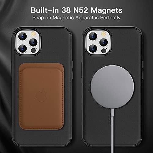 Калъф къртис уилбър for Magnetic за iPhone 13 Pro Max с [2 защитни филм от закалено стъкло] [Ултра-Вграден магнитен]