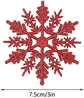 4ddo29 24Шт Коледна Украса във формата на Снежинки Коледно Дърво Украса на Мястото за Провеждане на Програмата Висулка