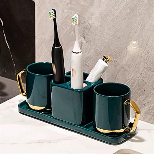 SSLFQND Комплект Чаши За миене на зъбите Керамична Чаша За Изплакване на Устата с Чаша За Миене на Зъбите Домашна Чаша За Миене