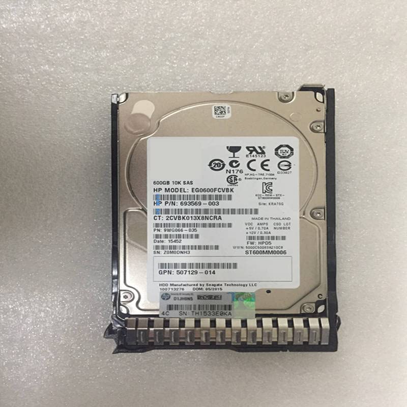 Средно твърд диск за G8 G9 G10 600 GB 2,5 SAS 12 Gb/сек. 64 MB, 10 000 об/мин за вътрешен твърд диск, за сървърен твърд диск за 713827-B21 713964-001
