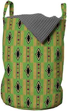 Чанта за дрехи Lunarable Гана, Традиционната Цветова гама на страната с мотив Кент, Типичен за страната, Кошница за