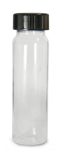 Пробирка за проби от borosilicate стъкло Qorpak GLC-01006 обем 6 amd с дърворезба, с гърло 24-400 mm, Прозрачна, Зелена