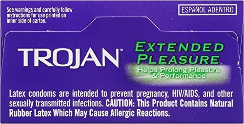 Латексови презервативи премиум-клас с лубрикант Троян Extended Pleasure Climax Control 12.0 ea. (Брой 3)