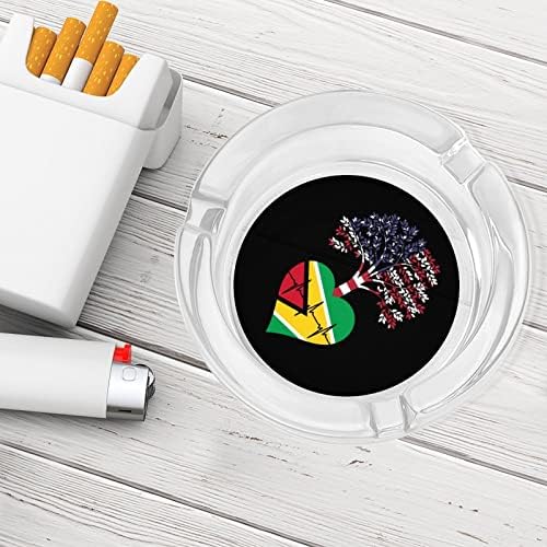 Гайана САЩ Корен Сърцебиене Стъклени Пепелници Кръгла Пепелник Сладко Сладко Титуляр за Пепел Калъф за Украса на