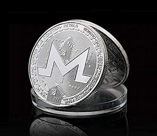 Monero Aida Криптовалюта Виртуална Валута сребърно покритие Монета Challenge Art Биткоин Щастливата Монета Подарък