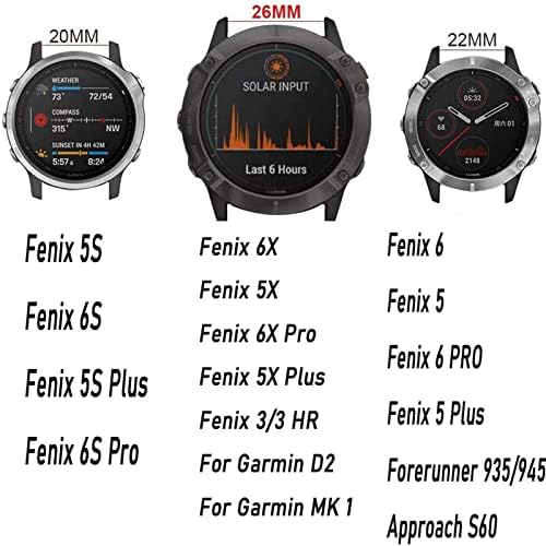 XNWKF Каишка за часовник Garmin Fenix 5 5 Plus Forerunner 935 945 Каишка За Fenix 6 6Pro Approach S60 S62 Быстросъемный Лесно