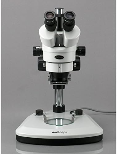 Професионален тринокулярный стереоскопичен увеличение на микроскопа AmScope SM-1TZ-PL, окуляры WH10x, увеличаване