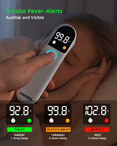 Ушния термометър за челото за възрастни и деца: Бесконтактное измерване на температура COOCEER - Бързи, прости и