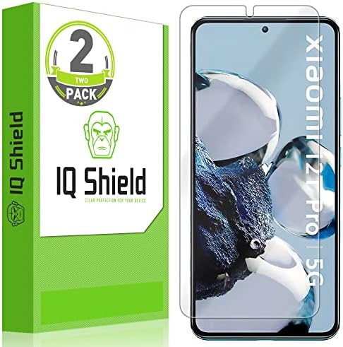 Защитно фолио IQ Shield, която е Съвместима с Xiaomi 12T Pro 5G (2 опаковки), Антипузырьковая Прозрачен филм