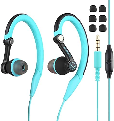 жични слушалки mucro Sport, Отгоре ушите, Слушалки за бягане с заушником, Слушалки с микрофон за iPhone, iPod и Android