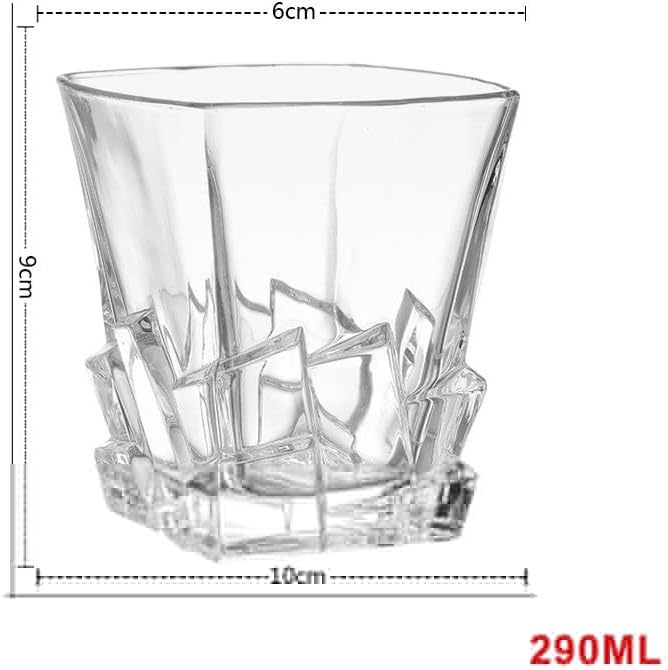 Комплект чаши за уиски ZLXDP със Стъклен decanter за уиски Набор от 6 Старомоден чаши чудесно за лепенката и бърбън