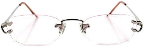 Модерни, Стилни Правоъгълни Очила за четене С Тъмни Лещи Без рамки 1.25