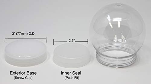 Творчески хоби 4-инчов (100 мм), Снежната топка Направи си сам, Воден Балон - Прозрачна Пластмаса с отвинчивающейся