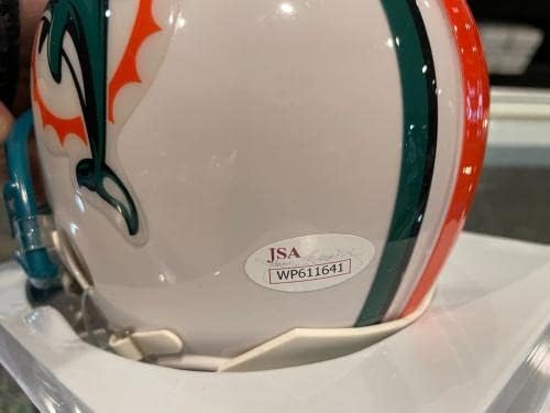 Джейсън Тейлър Маями Делфините Hof 17 Подписан Мини-Каска Jsa A - Каски NFL с автограф