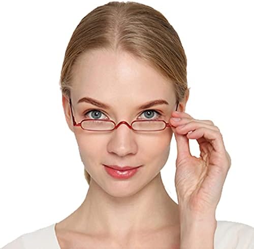Hubeye 3 Чифта Мини-Очила за четене Компактни, Тънки Джобни Ридеры на пролетта панти с клипс за дръжки за удобно носене