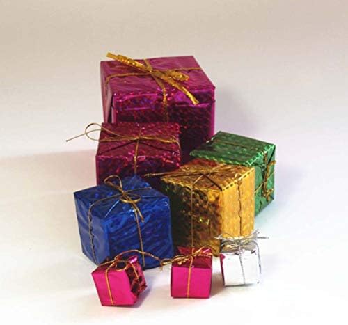 Украса NUOBESTY Box 144 БР. Миниатюрни Кутии Подарък от Фолио 2,5-5 см, Мини-Опаковани Кутии, Коледна Елха, Висящи Декорации, Празнични Аксесоари За Партита