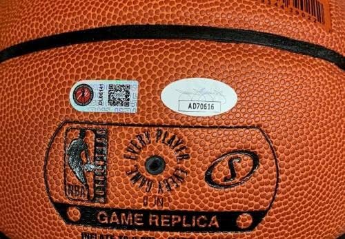 Копие баскетбол NBA в Реален Размер с Автограф Дэмиана Лилларда с Подпис на JSA COA - Баскетболни Топки с Автограф