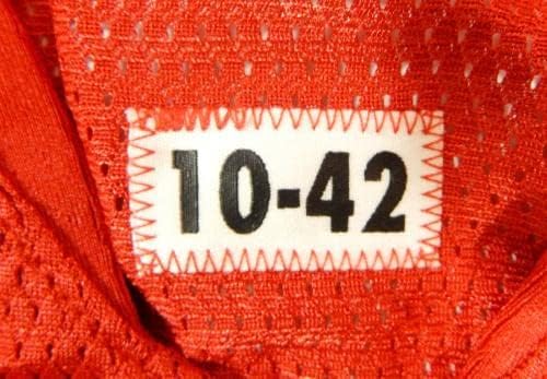 2010 San Francisco 49ers 14 Пусна Червената фланелка 42 DP37154 - Използваните тениски За игри NFL Без подпис