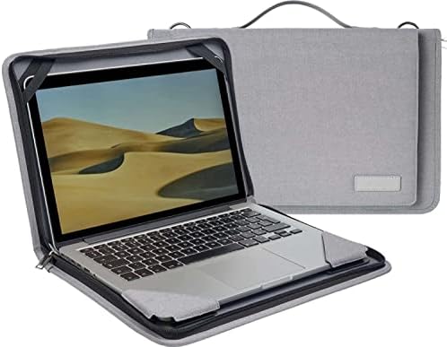 Калъф-месинджър за лаптоп Broonel от сива кожа - Съвместими лаптоп HP 15,6 инча Full HD PC 15s-fq2015sa Laptop