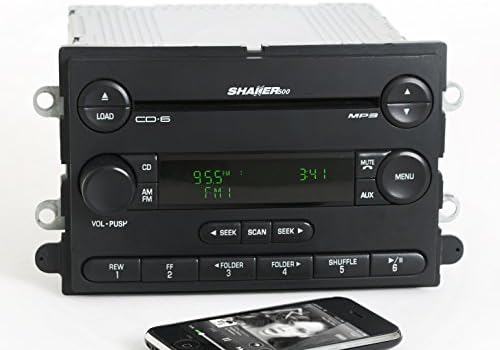 1 Заводское AM радио FM 6-Дисков CD плейър Shaker 500 W Обновяване Bluetooth, Съвместимо с 2007 Ford Mustang 7R3T-18C815-NB