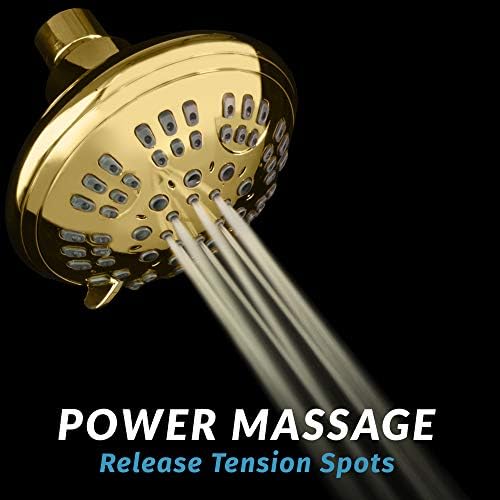 Накрайник за душ серия ShowerMaxx Luxury Spa, 6 Режима на пръскане, 4,5-Инчов Регулируем Накрайник за душ с Високо налягане за твърда вода, система за масаж на душата с наклон на
