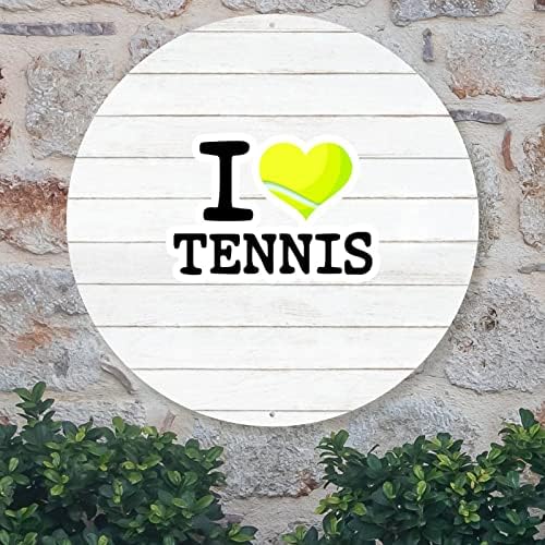 Обичам Тенис Добре дошли Знак Декор Входната Врата Спортна Метална Табела Индивидуално Стенно Изкуство Селска Къща