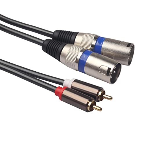 Кабел Vaveren XLR, 2 Допълнителни кабел-адаптер XLR (5 Фута) за аудио Aux