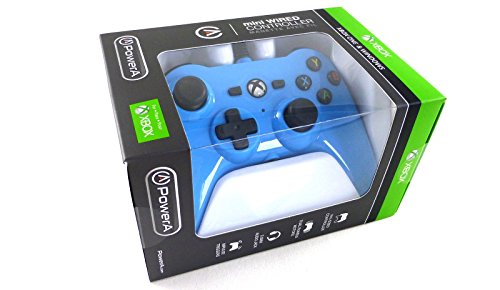 Мини жични контролер - Microsoft Официално лицензировала за Xbox One / Xbox One S / Xbox One X (студено синьо )