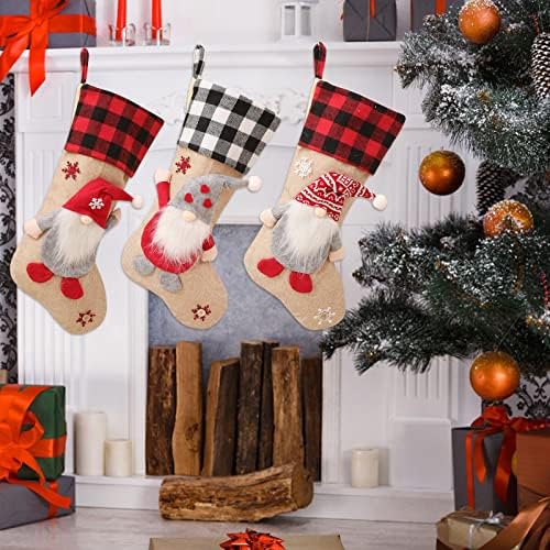 Леки Коледни Топки, Коледни Чорапи Големи Коледни Чорапи Украшение на Дядо коледа, Снежен човек Отглеждане с Елени Коледни