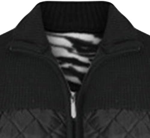 Maiyifu-GJ Мъжки Ежедневни Вязаный Жилетка с цип С висока яка, Зимата Топъл Дебел Пуловер, Приталенные Пуловери
