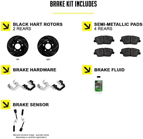 Спирачки Hart Комплект Задните спирачки и ротори |Задни накладки | Спирачни Ротори и подложки | Полуметаллические накладките и Ротори | Комплект оборудване и сензор з