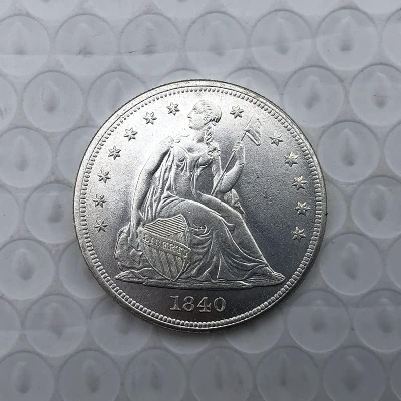 1840 Американски Монети, Месинг Със Сребърно Покритие, Монети Старинни Занаяти Чуждестранни Възпоменателни Монети