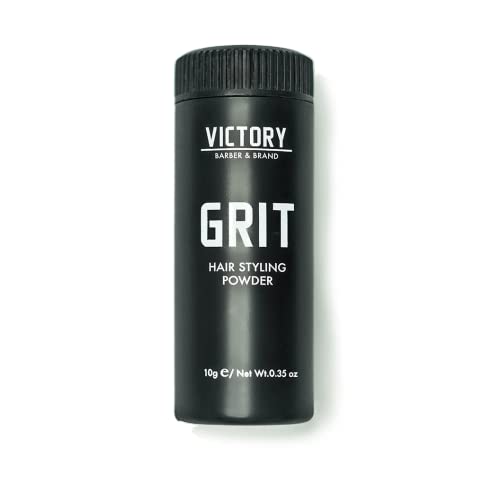 Victory Barber & Brand Grit компактна пудра за оформяне на косата за мъже, Мъжки продукти за коса, Направени в САЩ | пудра на Прах За стайлинг от композитен глина | 0,35 грама