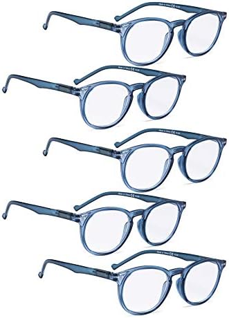 ОЧИЛА ЗА ЧЕТЕНЕ LUR, 5 комплекта овално-кръгли ридеров, комплектът включва слънчеви очила