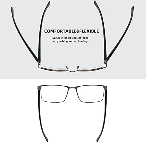 LKEYE Бифокални Очила За Четене Мъжки Сини Леки Компютърни Ридеры Прозрачен Топ Дизайнерски Метална Дограма за