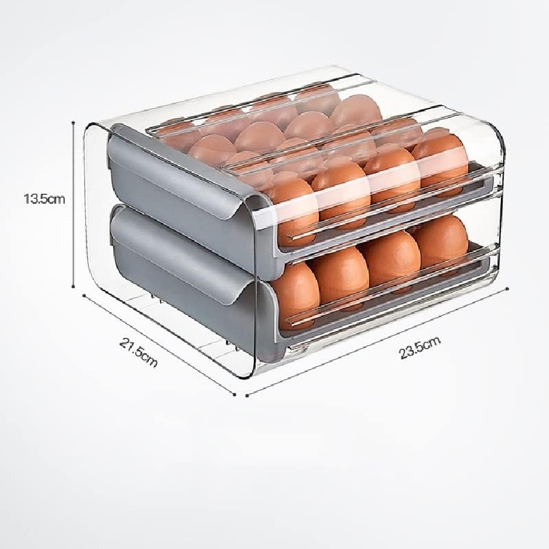 Пластмасова поставка за хладилник ZZLIK, штабелируемые кухненски прибори, съд за съхранение на пресни плодове (цвят: