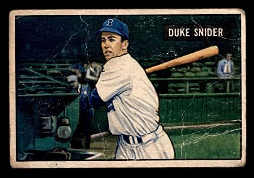 1951 Боуман 32 Дюк Снайдер Бруклин Доджърс (Бейзбол карта) ЧЕСТНО Доджърс