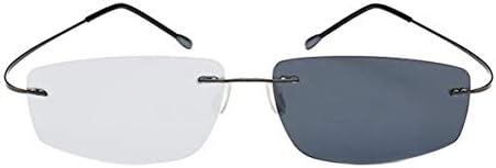 Мъжки Мультифокальные Прогресивно Гъвкави Фотохромичните Очила за четене без метални рамки SightPerk